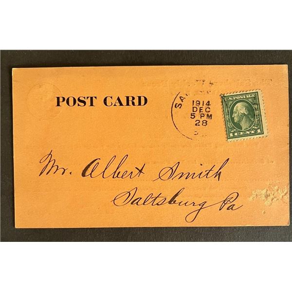 United States 1916 post card
