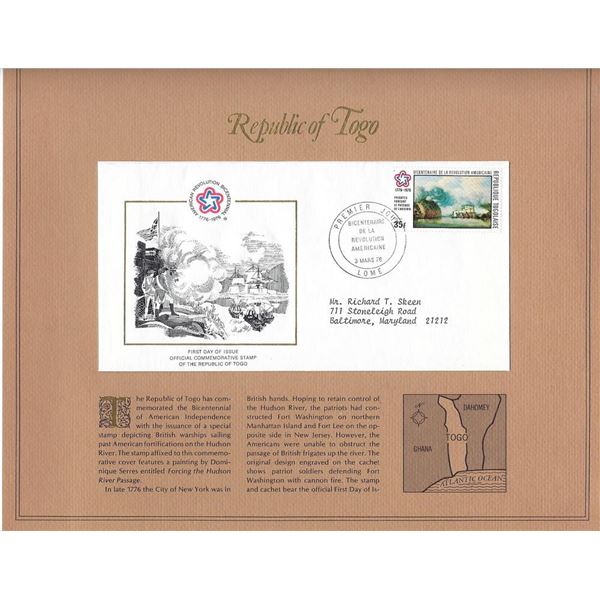 Republic of Togo - American Bicentennial Commemorative FDC