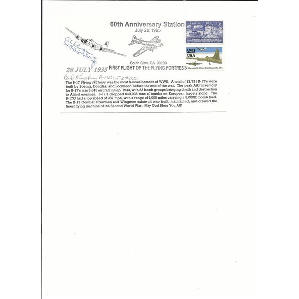 South Gate, CA - Signed First Day Cover - 50th Anniversary First Flight of the Flying Fortress - 199