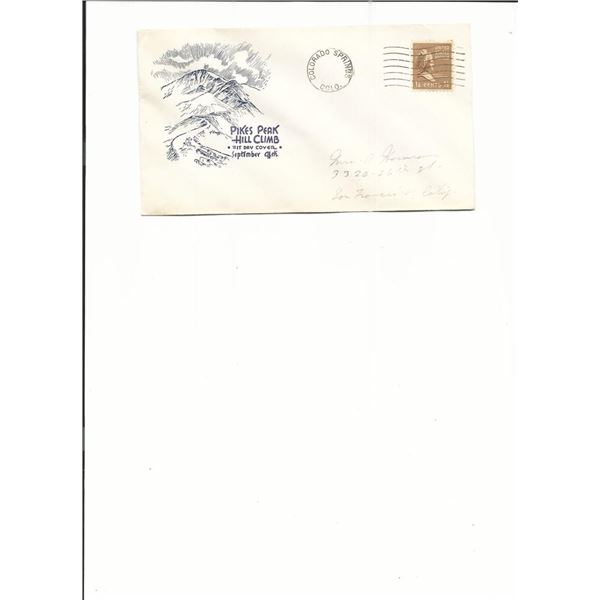 Colorado Springs, CO - First Day Cover - Pike's Peak Hill Climb