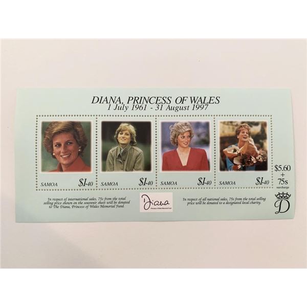 Samoa Diana Princess of Wales commemorative stamp set