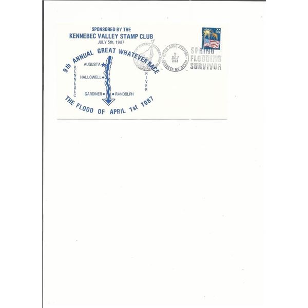 Augusta, Maine - 9th Annual Great Kennebec Whatever Race - First Day Cover - 1987