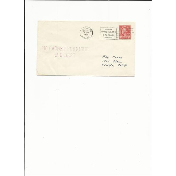 Vallejo, Calif - First Day Cover - 1938