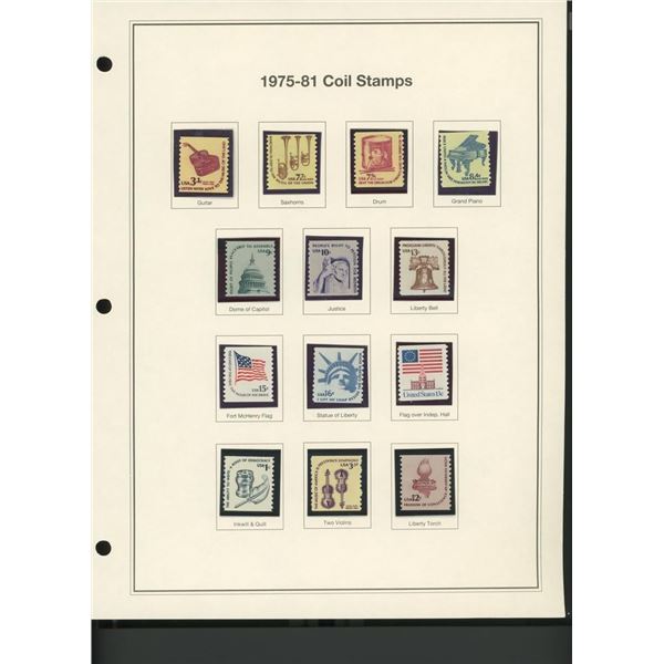 1975-81 Coil Stamp Set