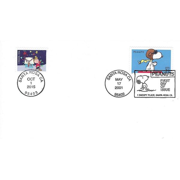 Peanuts Christmas First Day of Issue Cover