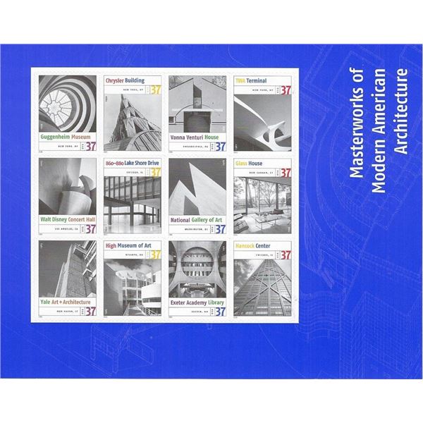 Masterworks of Modern American Architecture Stamps