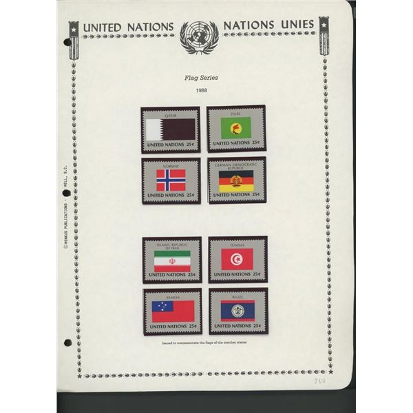 United Nations New York Stamps 1988