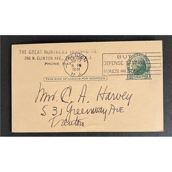 United States 1941 post card