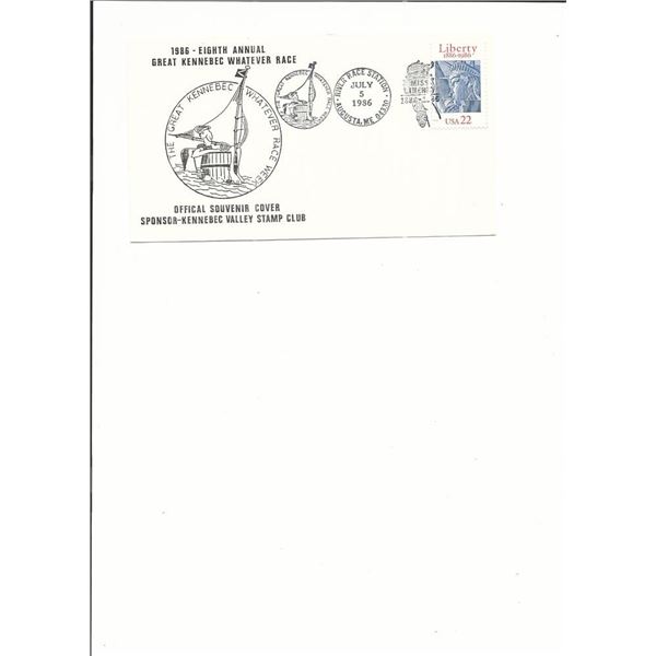 Augusta, Maine - 8th Annual The Great Kennebec Whatever Race - First Day Cover - 1986