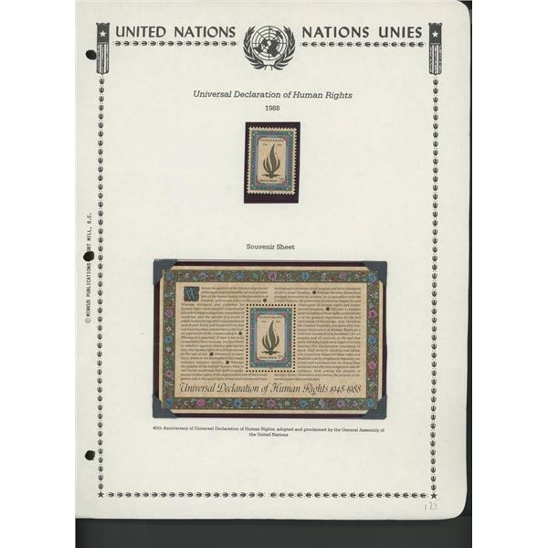 United Nations New York Stamps 1988