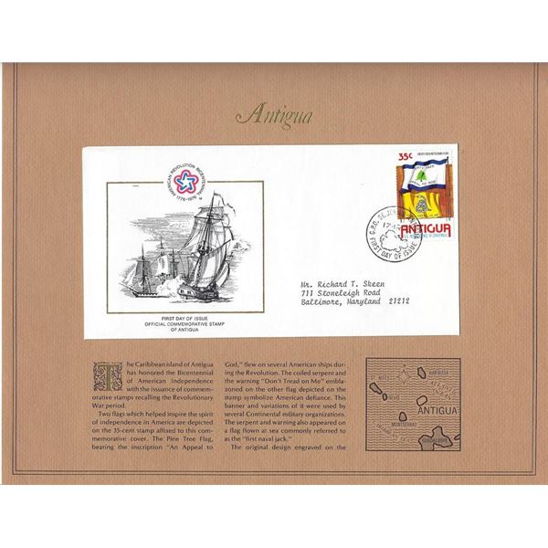 Antigua - American Bicentennial Commemorative FDC
