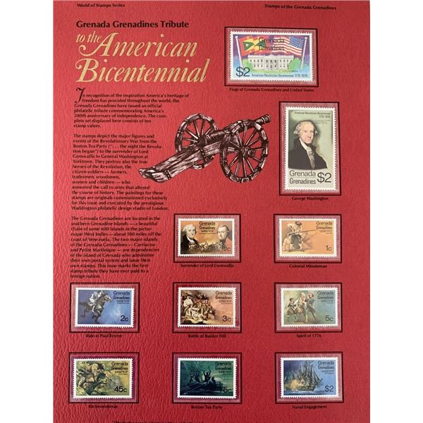 Grenada Grenadines Tribute to the American Bicentennial Stamp Set