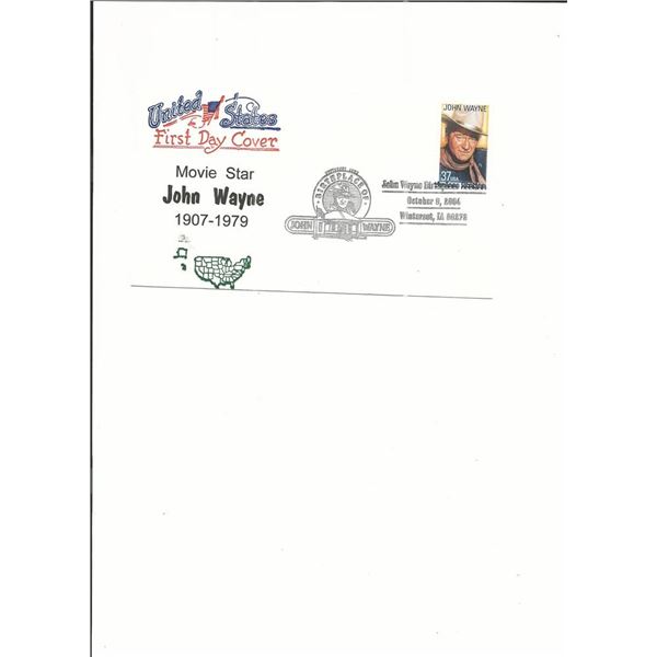 John Wayne - First Day Cover - 2004 - Winterset, Iowa