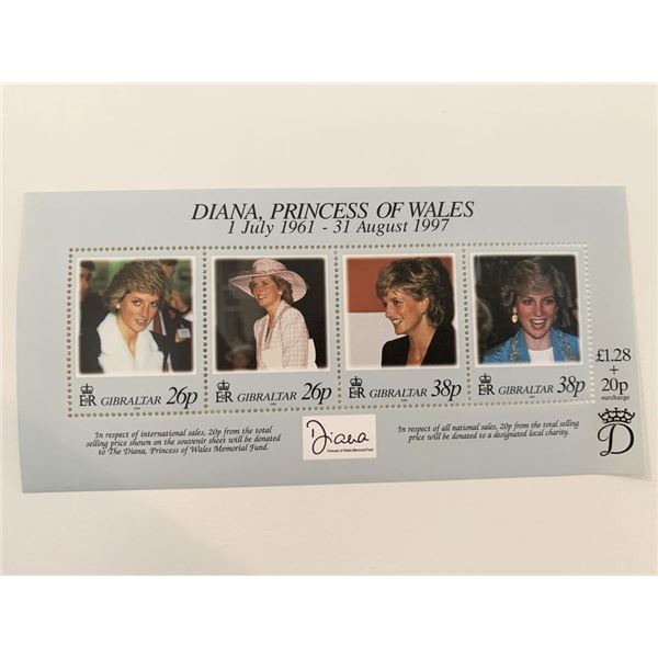 Gibraltar Diana Princess of Wales commemorative stamp set