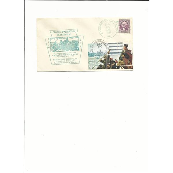George Washington Bicentennial - First Day Cover - Washington's Crossing, PA - 1932/1976