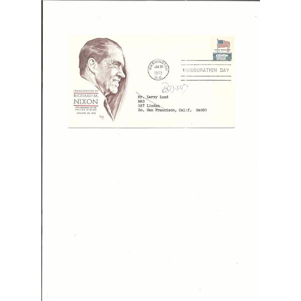 Richard Nixon Inauguration Day - First Day Cover - Washington D.C. - 1973