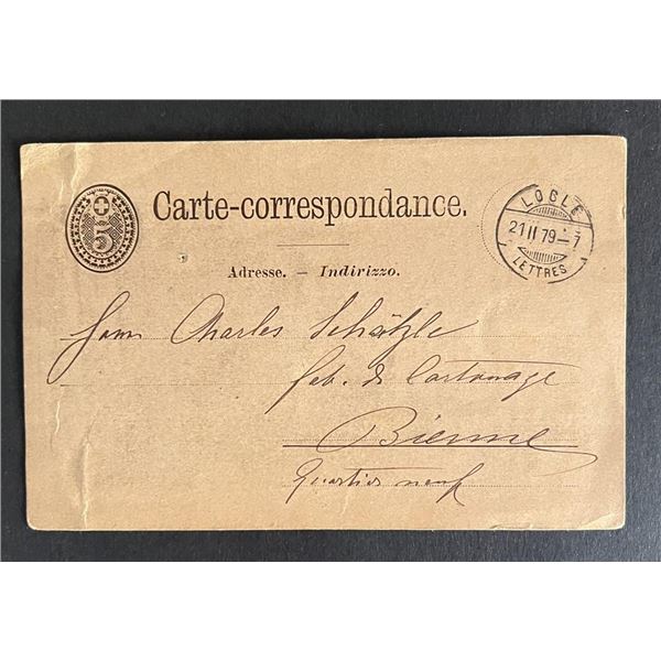 Switzerland 1879 post card