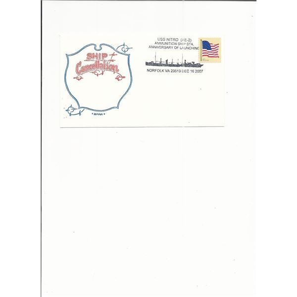 USS Nitro Launching Anniversary - First Day Cover - Norfolk, VA - 2007