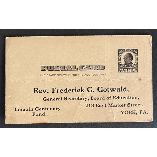 United States 1900s post card