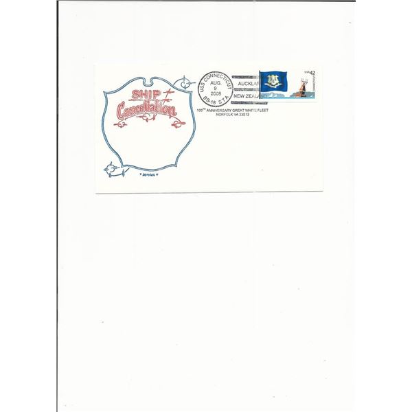 U.S.S. Connecticut - 100th Anniversary Great White Fleet - First Day Cover - Norfolk, VA - 2008