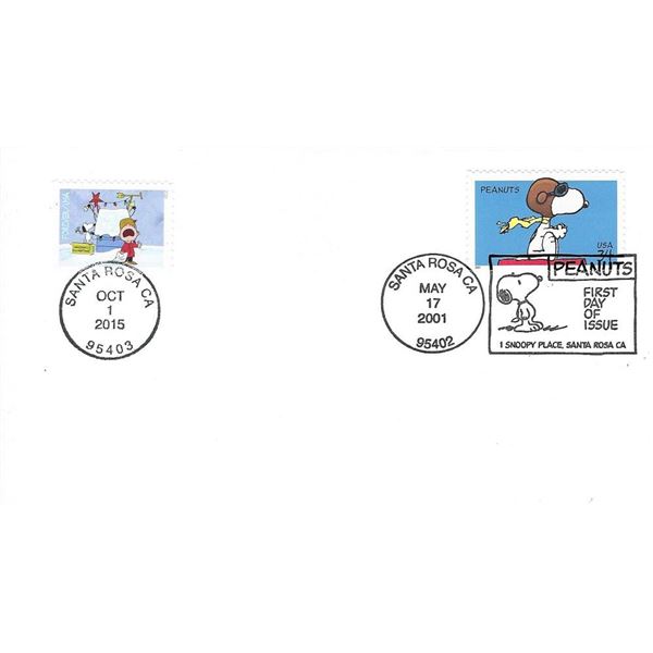 Peanuts Christmas First Day of Issue Cover