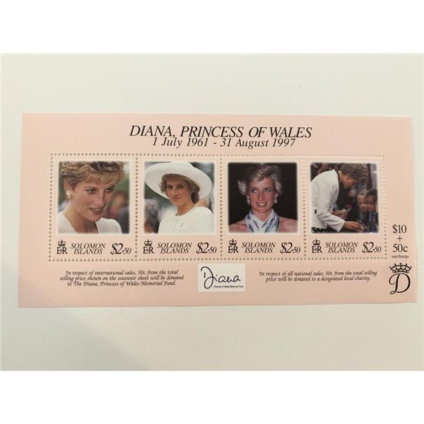Solomon Islands Diana Princess of Wales commemorative stamp set