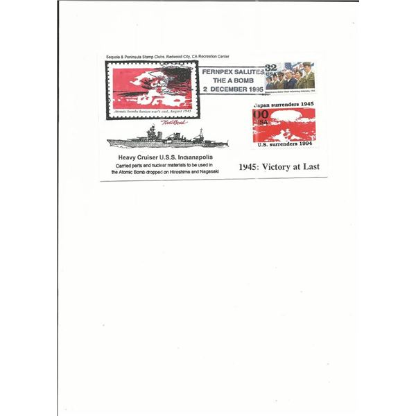 WWII Ends 1945 - First Day Cover - Fernpex Salutes the A Bomb - 1995