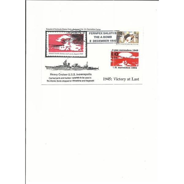 WWII Ends 1945 - First Day Cover - Fernpex Salutes the A Bomb - 1995