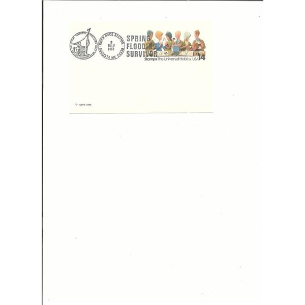 Augusta, ME - River Race Station - First Day Cover - 1987