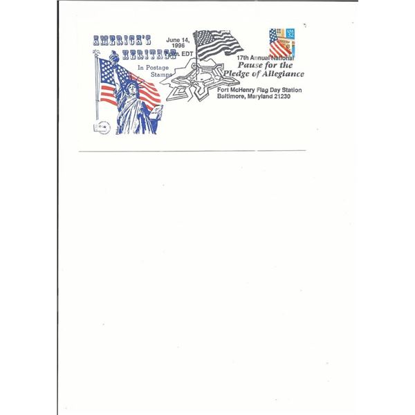 Baltimore, MD. - First Day Cover - 17th Annual Pause for Pledge of Allegiance - 1996