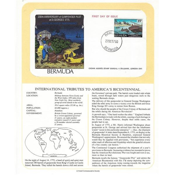 Bermuda - International Tributes to America's Bicentennial FDC