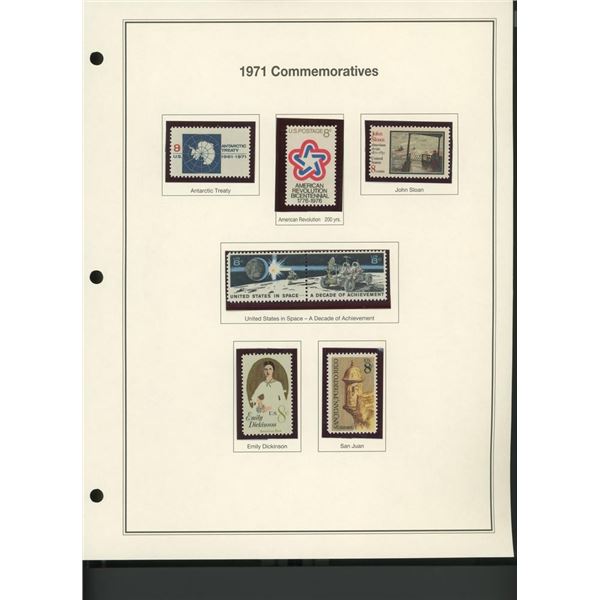 1971 United States Commemorative Stamp Set