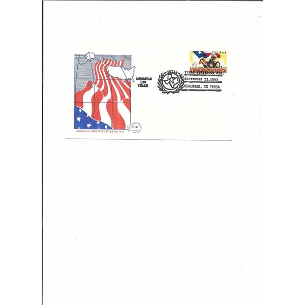 Texas Statehood 150 Years - First Day Cover - 1995 - Carlsbad, TX