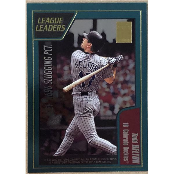 2001 TOPPS TODD HELTON (HOF)