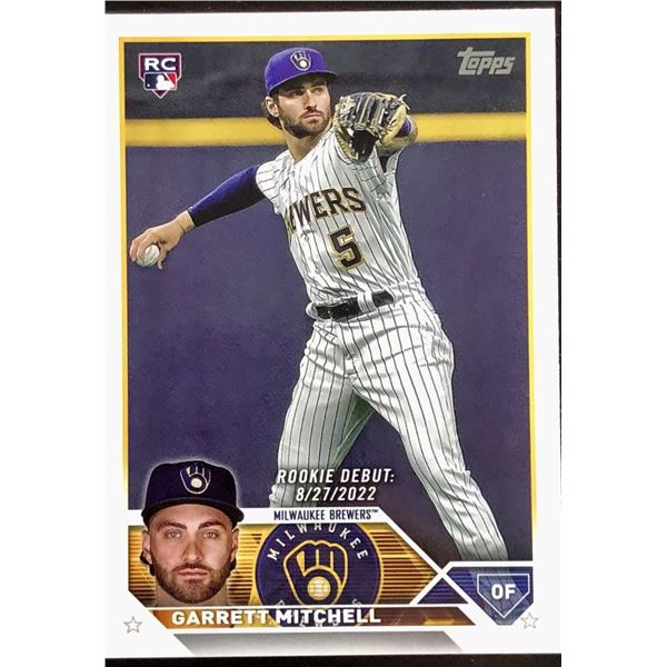2023 TOPPS GARRETT MITCHELL ROOKIE CARD