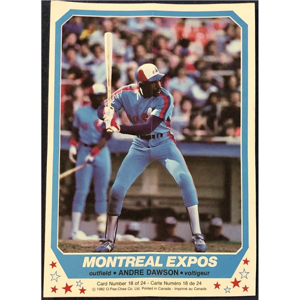 1982 O-PEE-CHEE POSTER - ANDRE DAWSON (HOF)