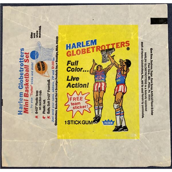 1971-72 FLEER HARLEM GLOBETROTTERS WRAPPER