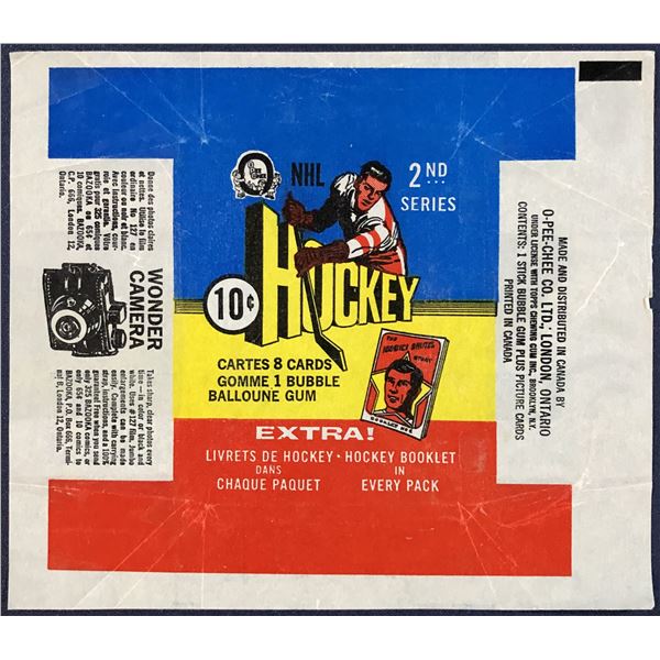 1971-72 O-PEE-CHEE HOCKEY 2nd SERIES WRAPPER