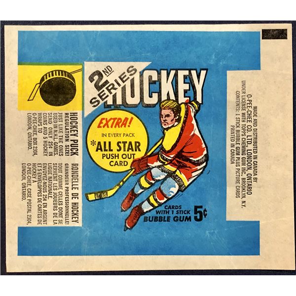 1968-69 O-PEE-CHEE HOCKEY 2nd SERIES WRAPPER