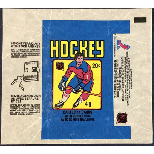 1979-80 O-PEE-CHEE HOCKEY WRAPPER - GRETZKY ROOKIE YEAR