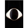 Image 1 : One Gents 14 Yellow Gold Ring set with oval onyx. Gold wt. 13.58 grams.