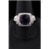 Image 1 : Marvelous 14K White Gold Ladies Ring set with a fine center checkerboard cut Amethyst weighing appro