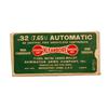 Image 1 : Box of Remington .32 Ammunition Complete and full box of 50 center fire .32 (7.65mm) Automatic cartr