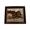 Image 1 : Original Oil on Canvas of a School House by H Hargrove, size is 25" X 21".