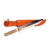 Image 1 : German Made Clip Point Bowie Knife measuring 15 5/8" overall, 10 1/4" blade, marked "B Svoboda", Sol
