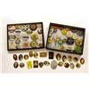 Image 1 : Large Lot of Antique Advertiser Buttons and photographer mirrors. An excellent fun collection.