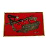 Image 1 : Framed Tomahawk and Pipe Bag with Osage Nation Necklace.