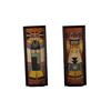 Image 1 : Pair of 2 Rock/Sand Paintings of Kachinas on cork board with black wood frames. Overall size of each