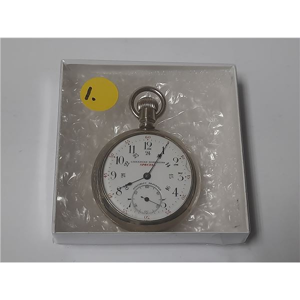 Canadian Northern "Spec." R.R. Watch "24 HR" Specifically Aojosted Good Works Order.