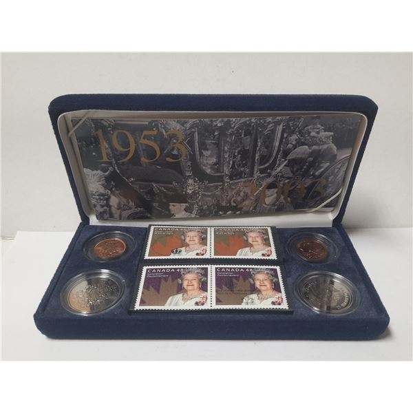 1953-2003 coronation stamp coin set